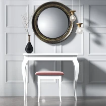 Bella glamouröser weißer Konsolen-Schminktisch