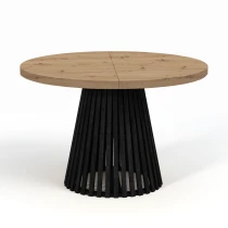 Runder Ausziehbarer Esstisch DOVER mit LAMELLEN