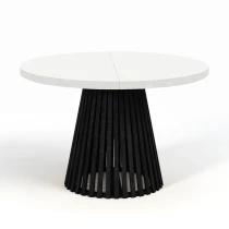 Runder Ausziehbarer Esstisch DOVER mit LAMELLEN
