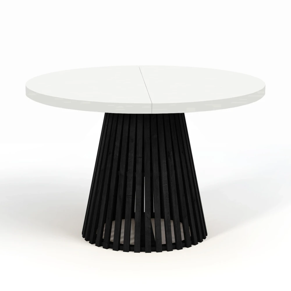 Runder Ausziehbarer Esstisch DOVER mit LAMELLEN