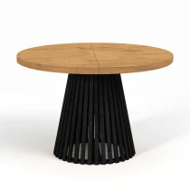 Runder Ausziehbarer Esstisch DOVER mit LAMELLEN