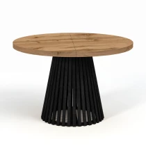 Runder Ausziehbarer Esstisch DOVER mit LAMELLEN