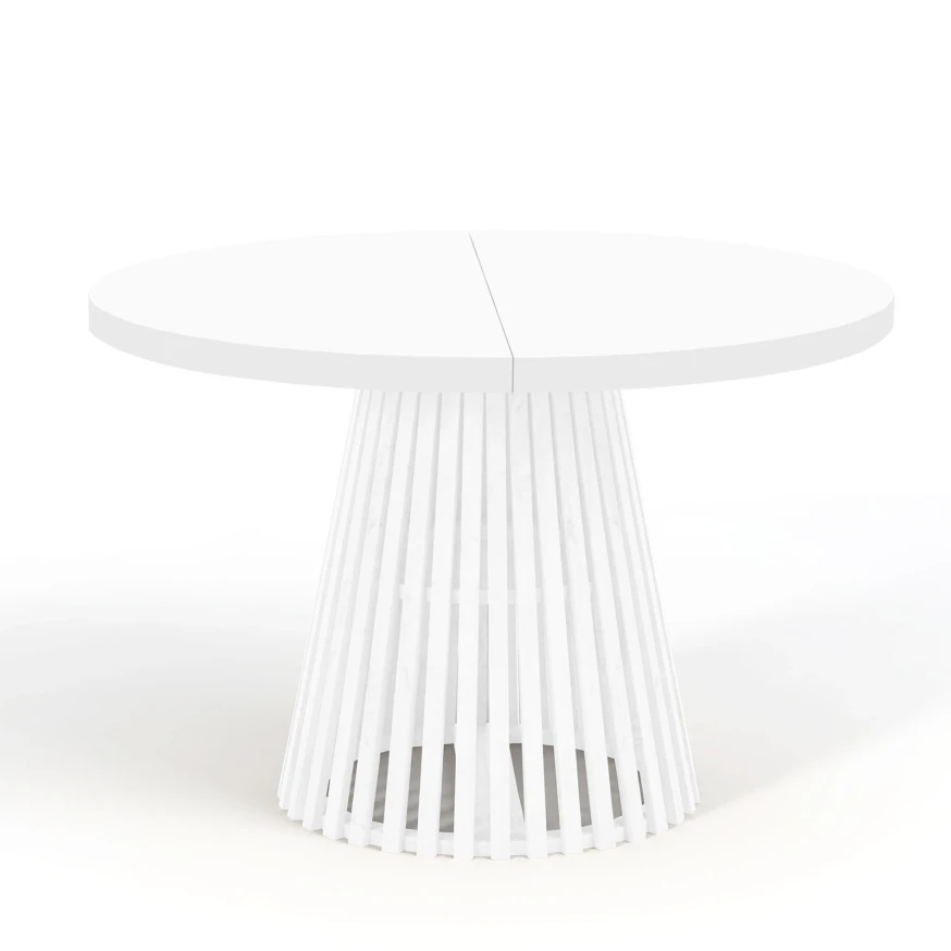 Runder Ausziehbarer Esstisch DOVER mit LAMELLEN