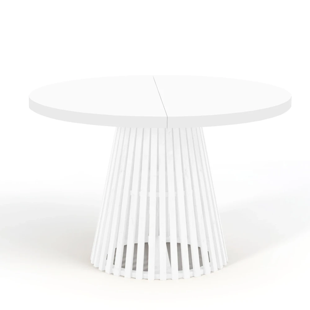 Runder Ausziehbarer Esstisch DOVER mit LAMELLEN