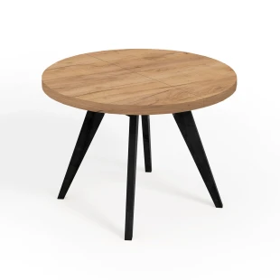 Runder LOFT industrieller Holztisch LORA