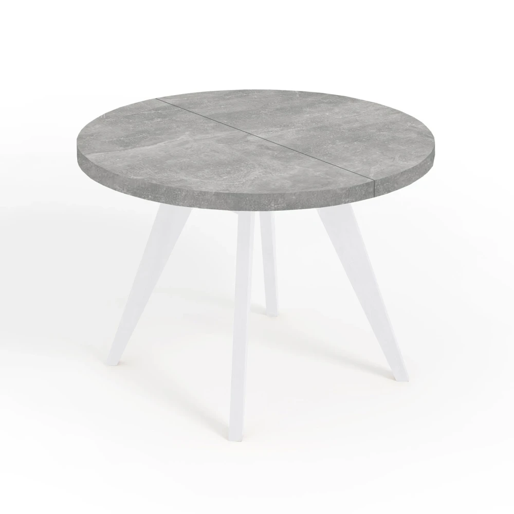 LORA 90 100 LOFT industrieller runder Holztisch