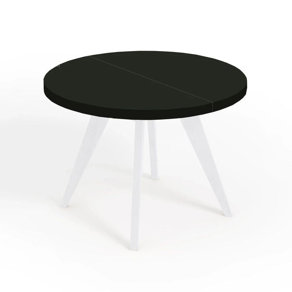 LORA 90 100 LOFT industrieller runder Holztisch