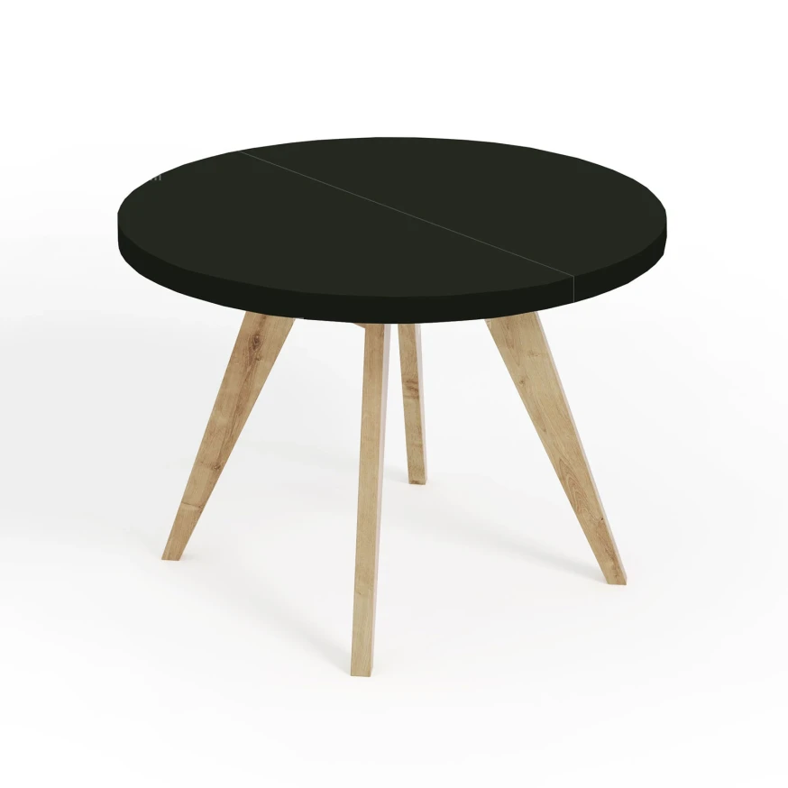 LORA 90 100 LOFT industrieller runder Holztisch