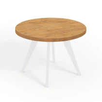 LORA 90 100 LOFT industrieller runder Holztisch