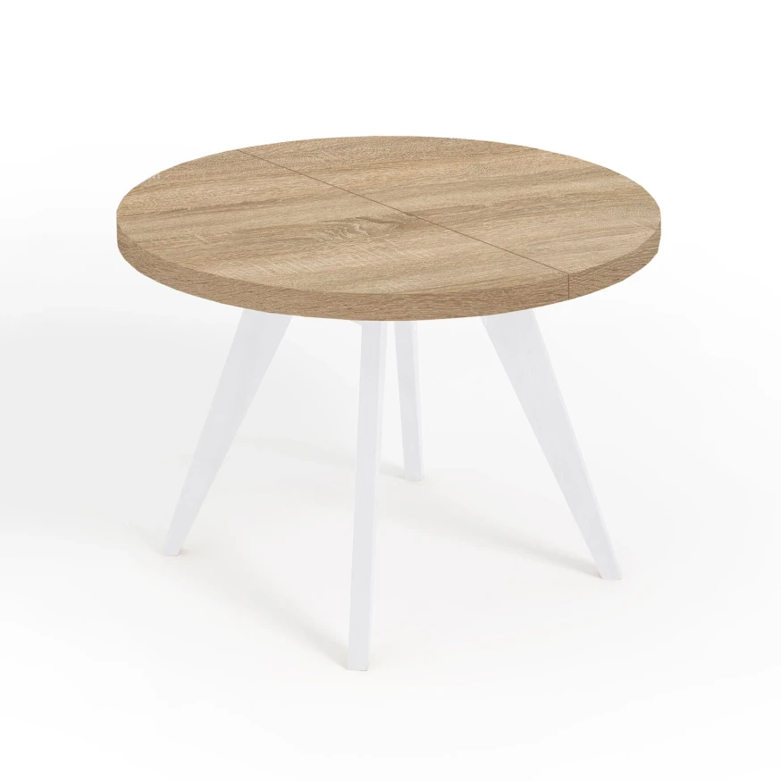 LORA 90 100 LOFT industrieller runder Holztisch