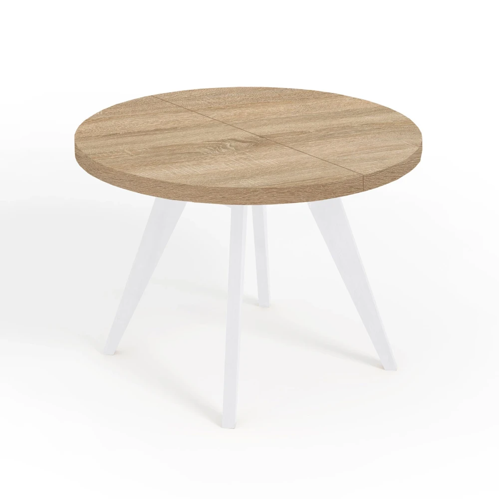 LORA 90 100 LOFT industrieller runder Holztisch