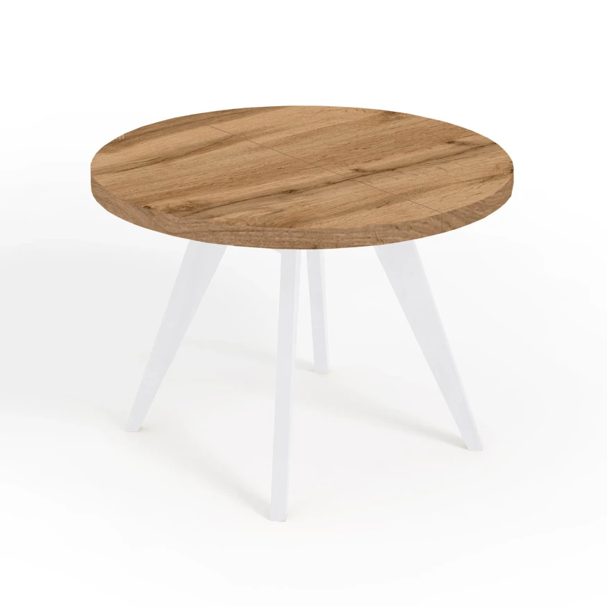 LORA 90 100 LOFT industrieller runder Holztisch