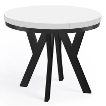 Runder Ausziehbarer Esstisch PERO 90 100 LOFT industrieller runder Holztisch