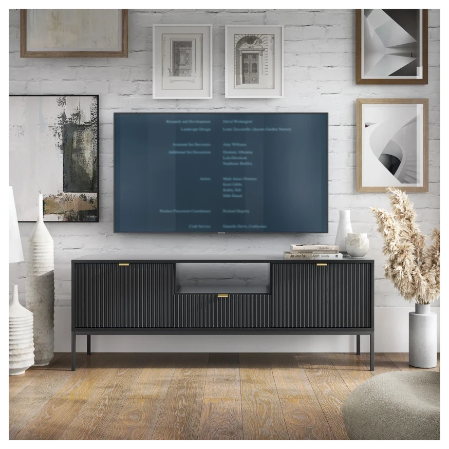 TV-Schrank KARI RTV154 mit geriffelten Fronten TV-Schrank KARI RTV154 mit geriffelten Fronten