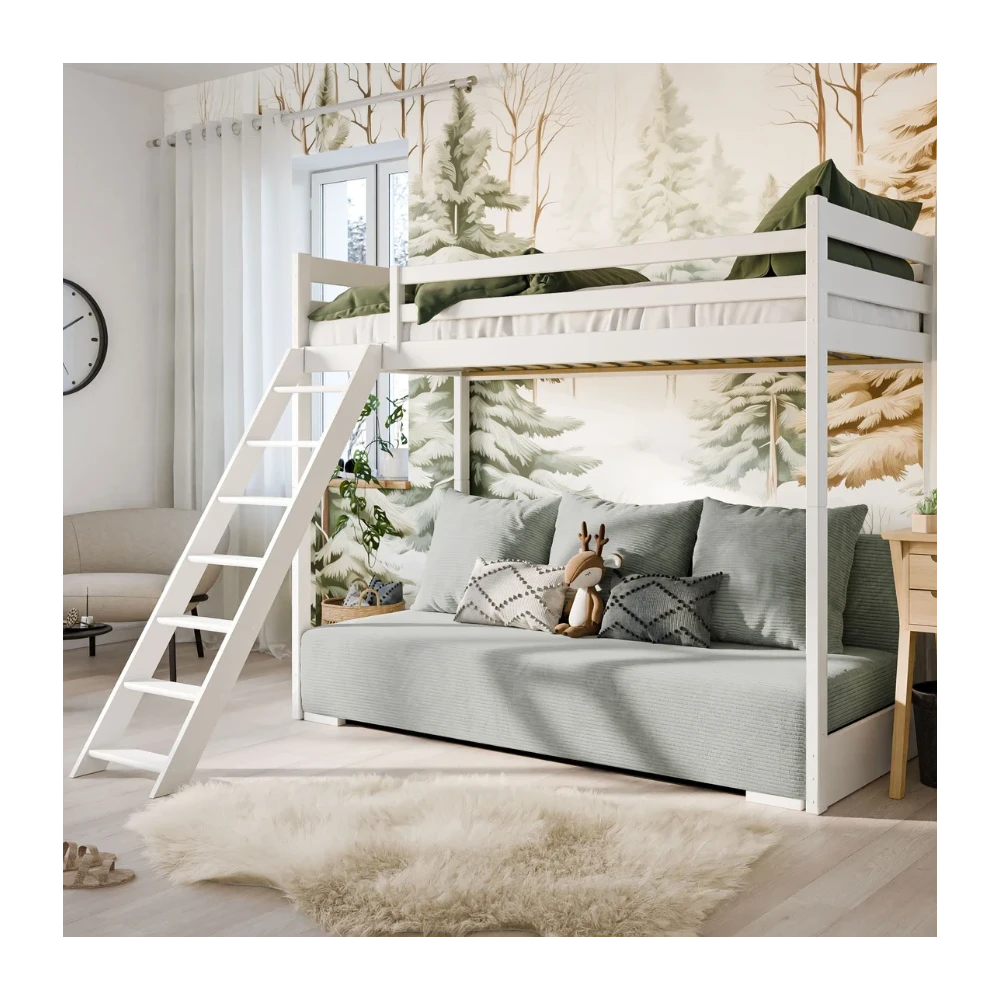 Hochbett SOFIA mit ausziehbarem Schlafsofa, Kinderbett Hochbett SOFIA mit ausziehbarem Schlafsofa, Kinderbett