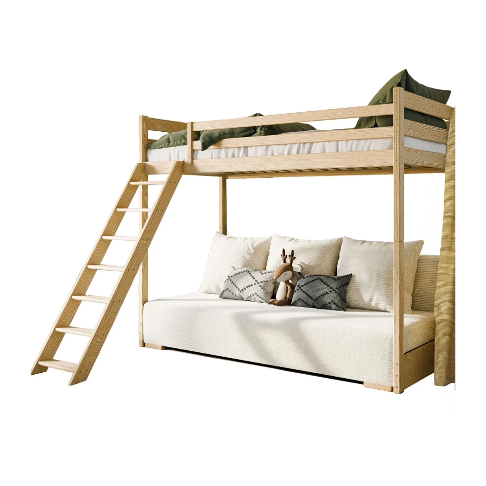 Hochbett SOFIA mit ausziehbarem Schlafsofa, Kinderbett Hochbett SOFIA mit ausziehbarem Schlafsofa, Kinderbett