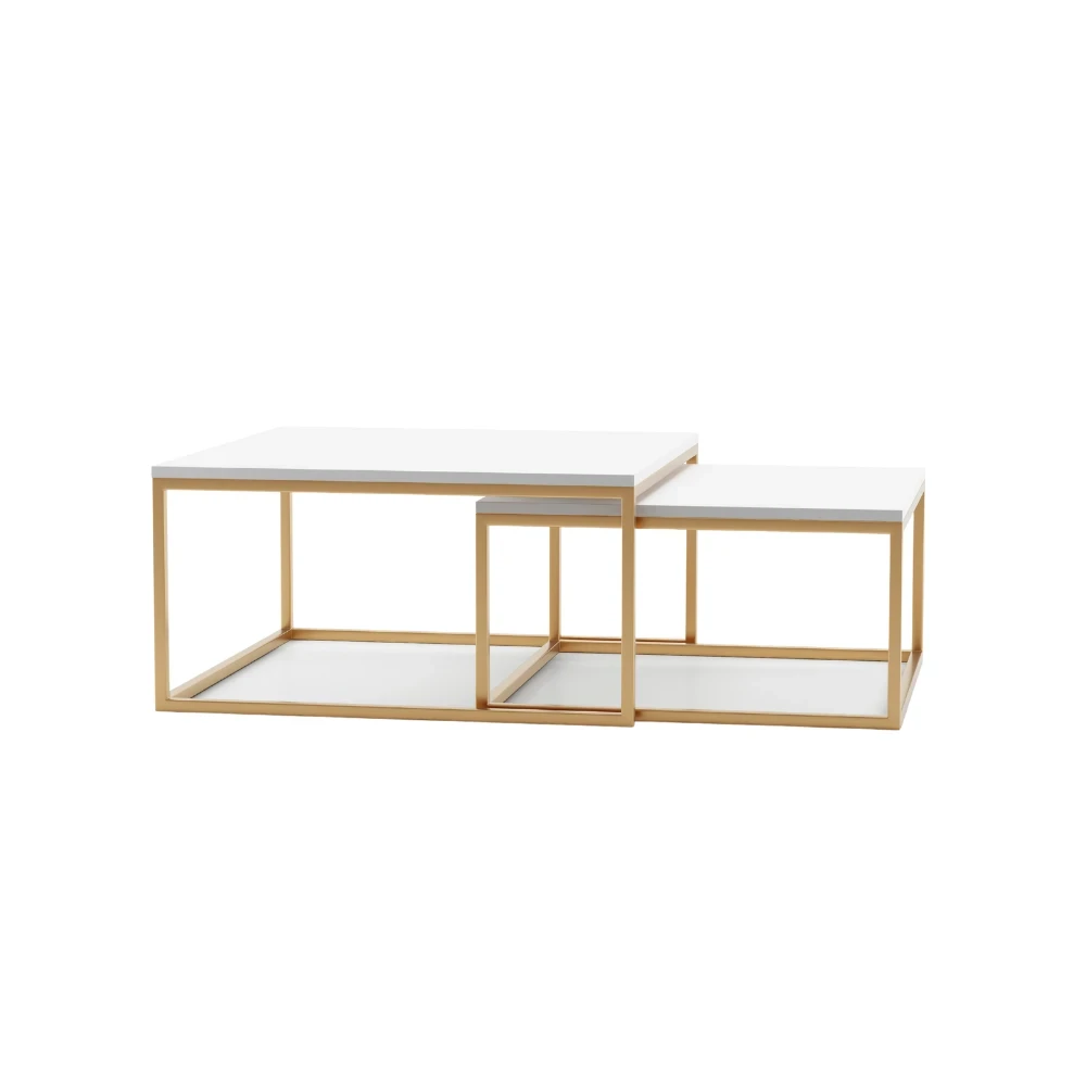 DAKAR 2in1 Golden rechteckiger Couchtisch, Loft-Industrie, Metall, quadratischer Couchtisch DAKAR 2in1 Golden rechteckiger Couchtisch, Loft-Industrie, Metall, quadratischer Couchtisch