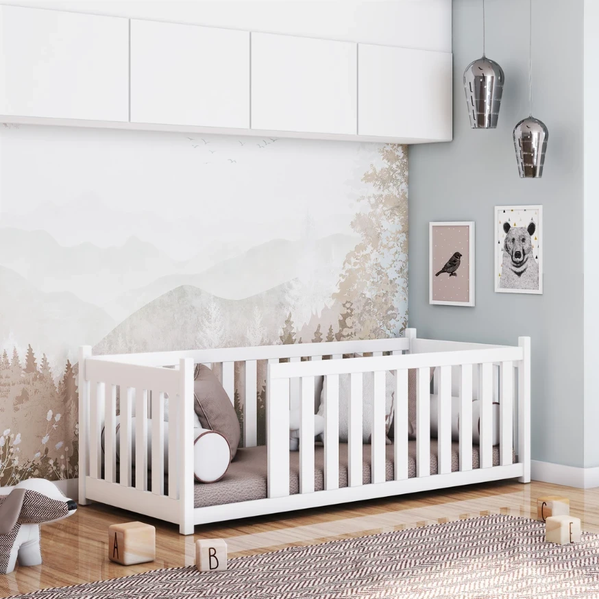 Babybett VISION mit Schutzgitter zur Auswahl