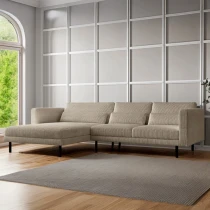 Ecksofa DUNI L universell nicht klappbar auf hohen Beinen