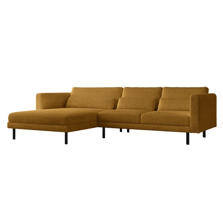 Ecksofa DUNI L universell nicht klappbar auf hohen Beinen