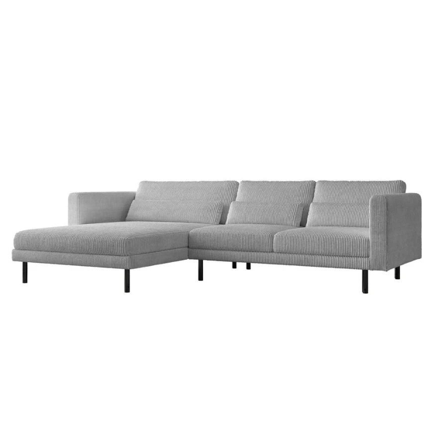 Ecksofa DUNI L universell nicht klappbar auf hohen Beinen