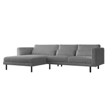 Ecksofa DUNI L universell nicht klappbar auf hohen Beinen