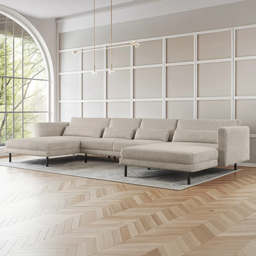 Ecksofa DUNI U-form universell nicht klappbar auf hohen Beinen Ecksofa DUNI U-form universell nicht klappbar auf hohen Beinen