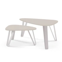 Couchtisch ORIS 2in1 Bein Kaschmir Weiß Schwarz zur Auswahl