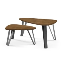 Couchtisch ORIS 2in1 Bein Kaschmir Weiß Schwarz zur Auswahl