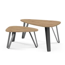 Couchtisch ORIS 2in1 Bein Kaschmir Weiß Schwarz zur Auswahl