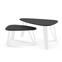 Couchtisch ORIS 2in1 Bein Kaschmir Weiß Schwarz zur Auswahl