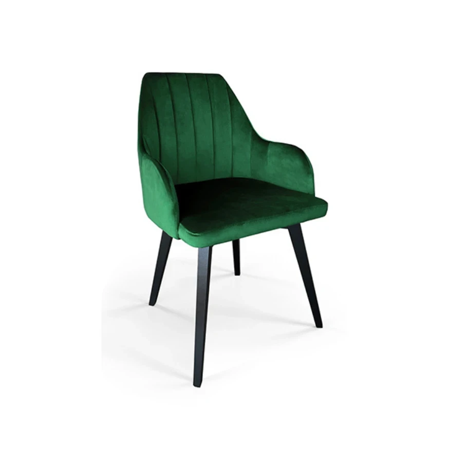 Polsterstuhl LS109 Loft Knöpfe gesteppt moderner Schalensessel Marineblau