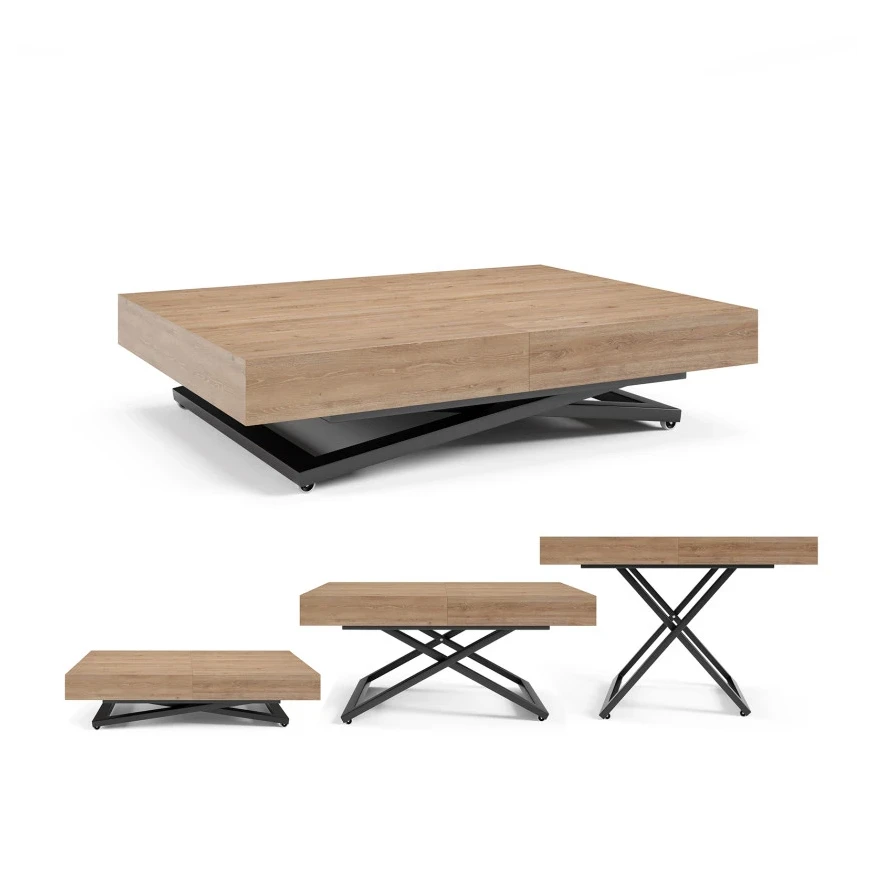 Höhenverstellbarer Couchtisch SANDI  ausziehbarer Höhenverstellbarer Couchtisch SANDI  ausziehbarer