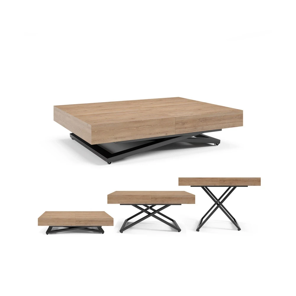 Höhenverstellbarer Couchtisch SANDI  ausziehbarer Höhenverstellbarer Couchtisch SANDI  ausziehbarer