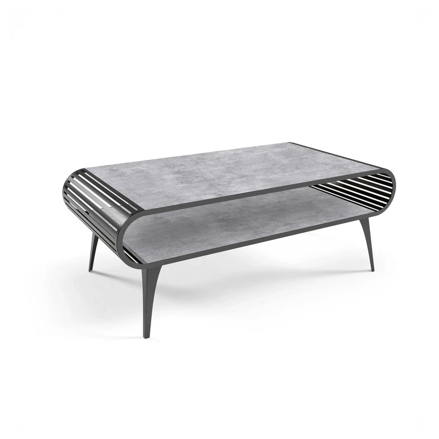 Couchtisch AVO mit Ablage abgerundet durchbrochen