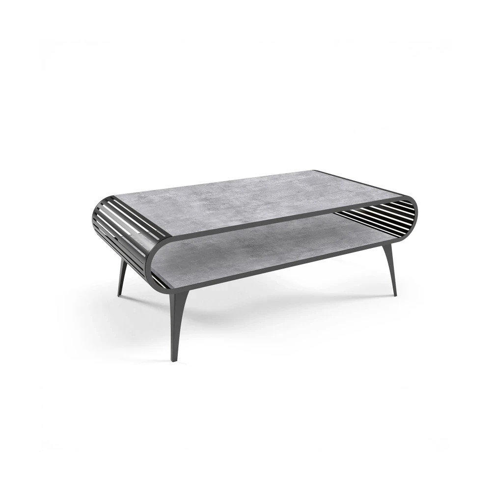 Couchtisch AVO mit Ablage abgerundet durchbrochen