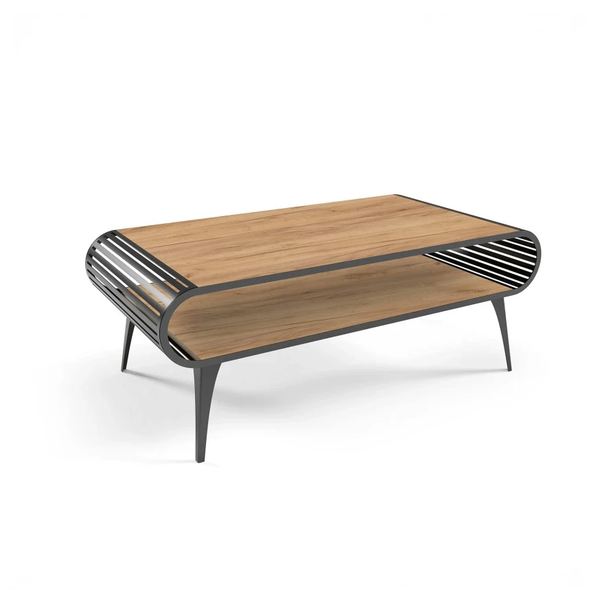 Couchtisch AVO mit Ablage abgerundet durchbrochen