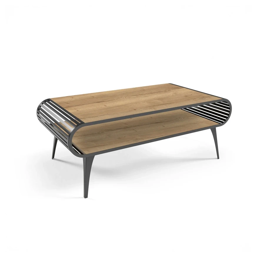 Couchtisch AVO mit Ablage abgerundet durchbrochen