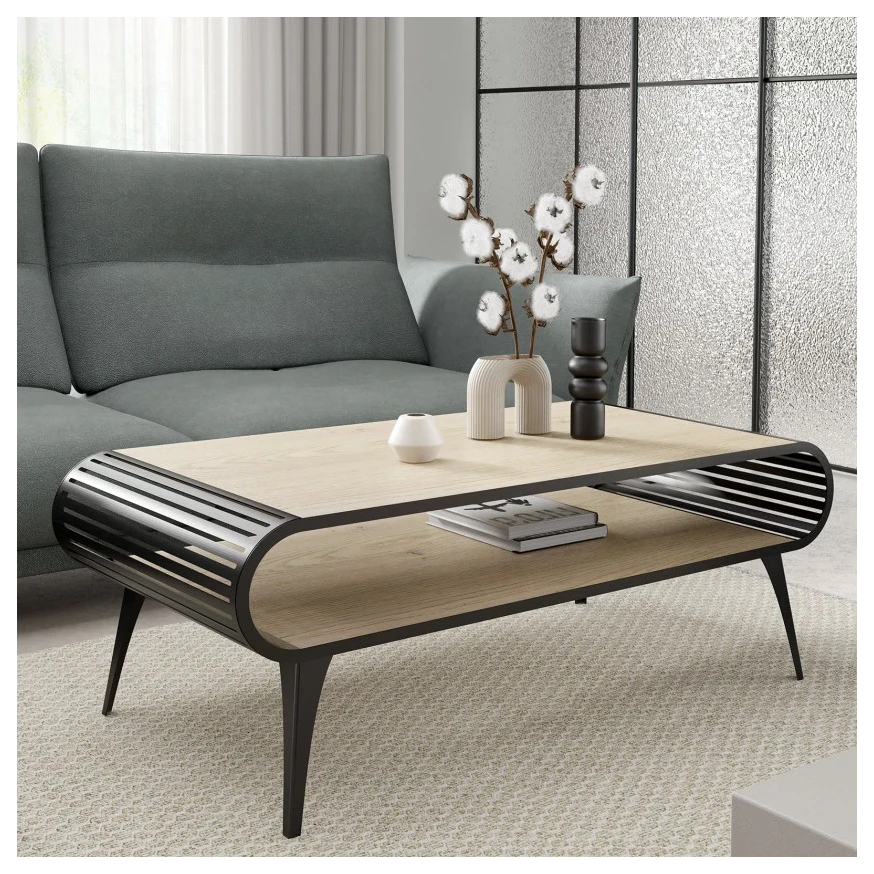 Couchtisch AVO mit Ablage abgerundet durchbrochen