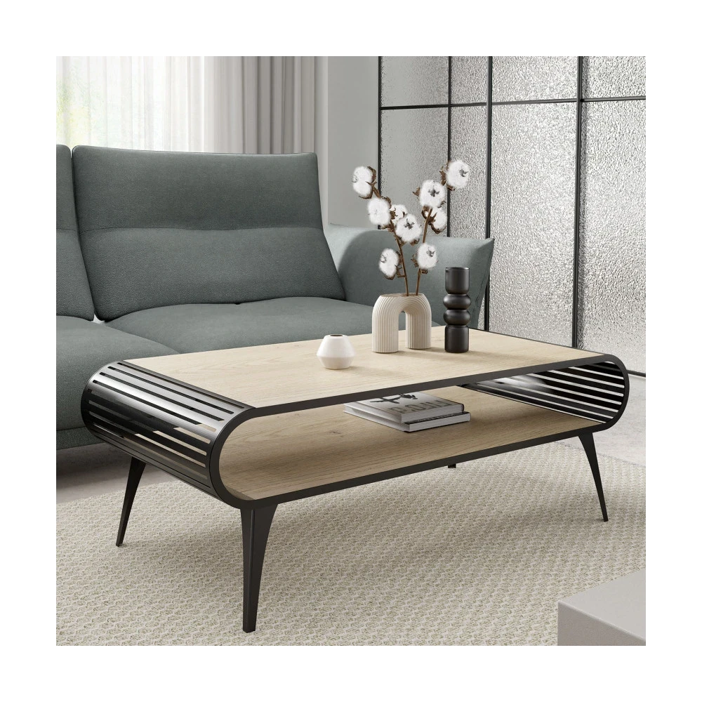 Couchtisch AVO mit Ablage abgerundet durchbrochen