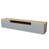 TV-Lowboard RIO 200 cm hängend mit geriffelter Front