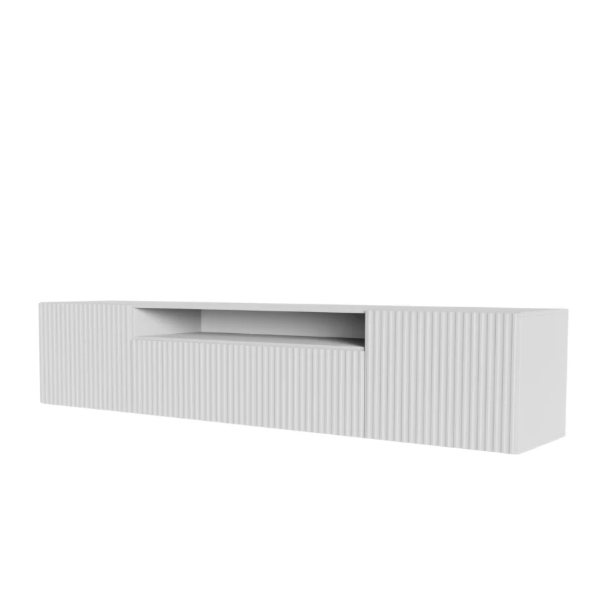 TV-Lowboard NEO 200 cm hängend mit geriffelter Front TV-Lowboard NEO 200 cm hängend mit geriffelter Front