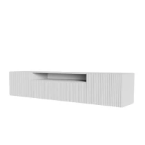 TV-Lowboard NEO 200 cm hängend mit geriffelter Front