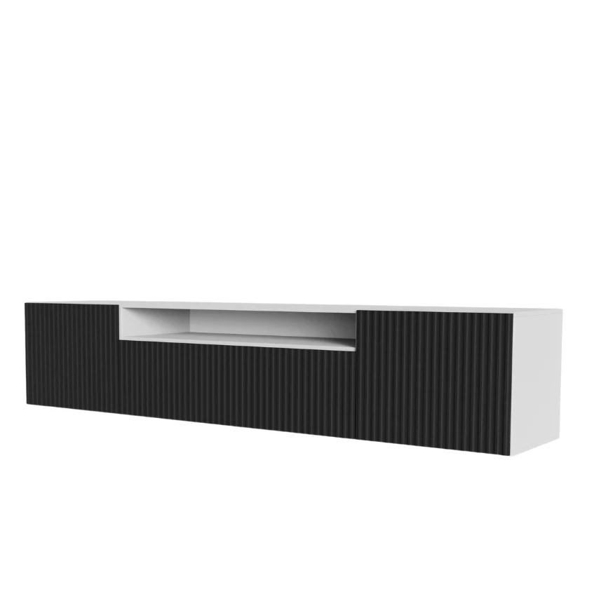 TV-Lowboard NEO 200 cm hängend mit geriffelter Front TV-Lowboard NEO 200 cm hängend mit geriffelter Front