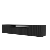 TV-Lowboard NEO 200 cm hängend mit geriffelter Front
