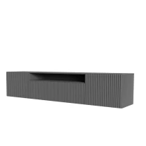 TV-Lowboard NEO 200 cm hängend mit geriffelter Front