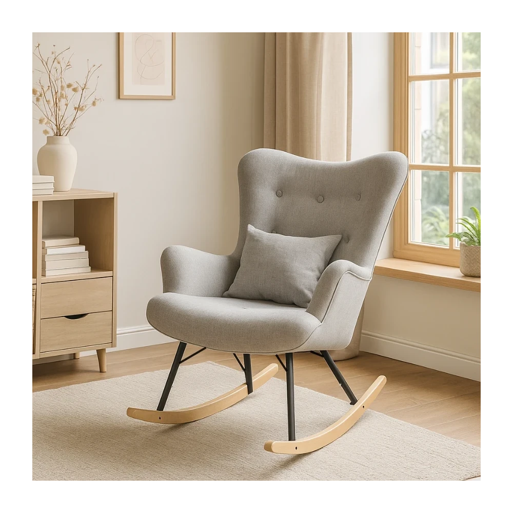 SELVI Schaukelstuhl mit Schaukelkufen