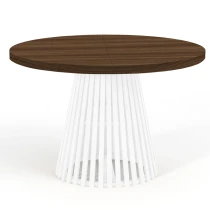 Runder Ausziehbarer Esstisch DOVER mit LAMELLEN