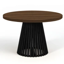 Runder Ausziehbarer Esstisch DOVER mit LAMELLEN