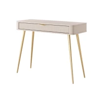 Schminktisch LATE mit geriffelten Fronten